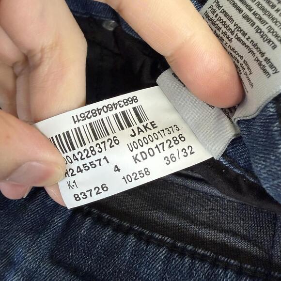 Mavi Jake Jeans Mens 36x32 Blue Medium Wash Slim Leg Tapered Stretch Denim - Picture 6 of 8